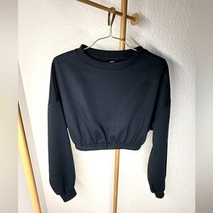 SHEIN Black Cropped Hoodie